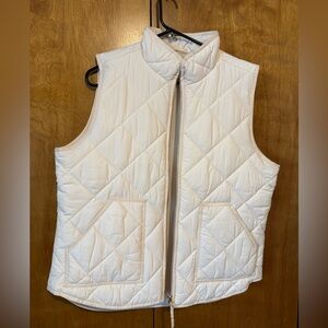 Jcrew cream quilted vest